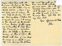 Letter to His Younger Sister, Fanny Keats, Mentioning That He Is Staying as a Guest of Mrs…-John Keats-Giclee Print