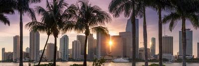 Florida, Miami Skyline at Dusk-John Kellerman-Framed Photographic Print