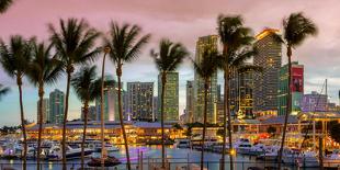 Florida, Miami Skyline at Dusk-John Kellerman-Photographic Print