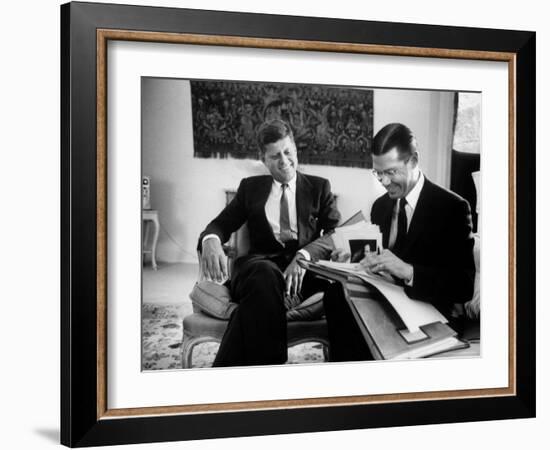 John Kennedy and Robert McNamara in NYC Prior to Kennedy's Inauguration-Alfred Eisenstaedt-Framed Photographic Print