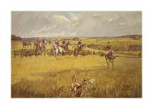 The Meynell - Evening Hunt from Eaton Wood-John King-Framed Premium Giclee Print