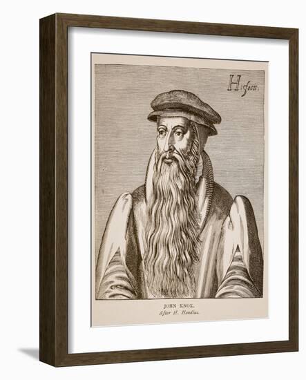 John Knox, from 'Effigies' by Jacobus Verheiden, 1602-Hendrik I Hondius-Framed Giclee Print