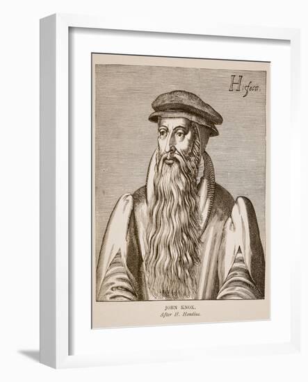 John Knox, from 'Effigies' by Jacobus Verheiden, 1602-Hendrik I Hondius-Framed Giclee Print