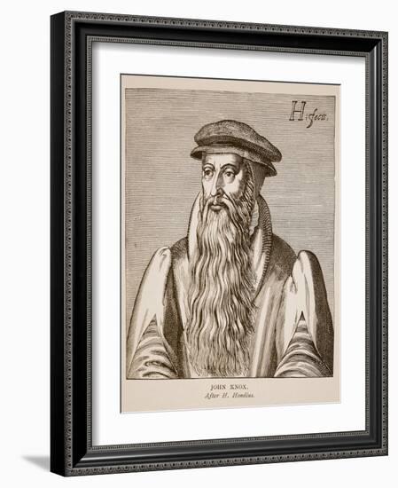 John Knox, from 'Effigies' by Jacobus Verheiden, 1602-Hendrik I Hondius-Framed Giclee Print