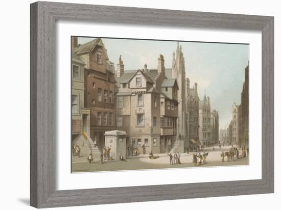 John Knox's House and Canongate - Edinburgh-English School-Framed Giclee Print