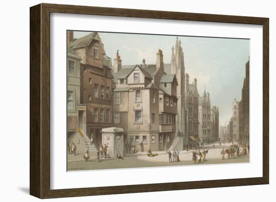 John Knox's House and Canongate - Edinburgh-English School-Framed Giclee Print