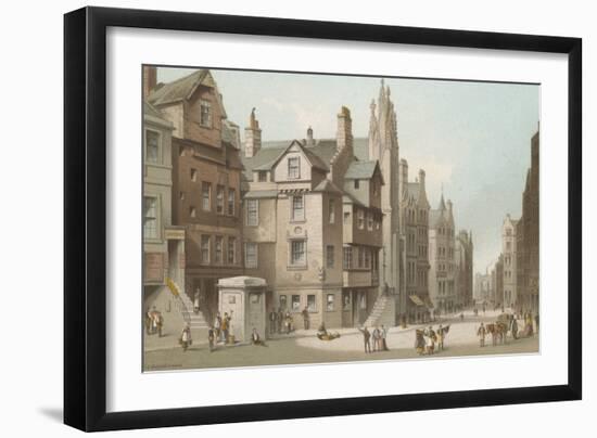 John Knox's House and Canongate - Edinburgh-English School-Framed Giclee Print