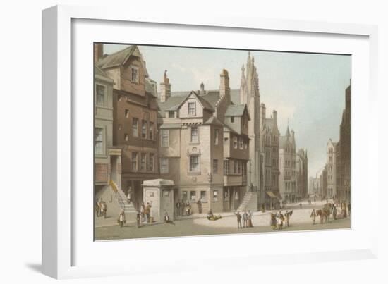 John Knox's House and Canongate - Edinburgh-English School-Framed Giclee Print