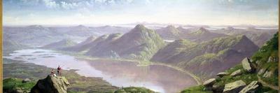 Landscape with a Tourist at Loch Katrine-John Knox-Framed Giclee Print