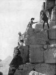 Climbing the Great Pyramid, Egypt, Late 19th Century-John L Stoddard-Giclee Print