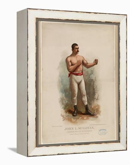 John L. Sullivan, Champion Pugilist of the World, C. 1883 (Chromolithograph)-Edward Windsor Kemble-Framed Premier Image Canvas