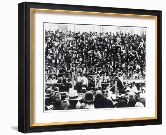 John L. Sullivan V. Jake Kilrain at Richburg, Mississippi on 18th July, 1889-American Photographer-Framed Giclee Print