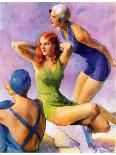 "At the Pool," Saturday Evening Post Cover, August 28, 1937-John LaGatta-Giclee Print