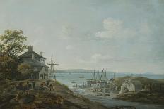 Loading Slate at Bangor Ferry-John Laporte-Framed Giclee Print