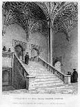 Staircase to the Hall, Christ Church, Oxford University, 1833-John Le Keux-Giclee Print