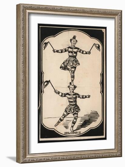 John Lee and Stephen Lee, Acrobats-null-Framed Giclee Print