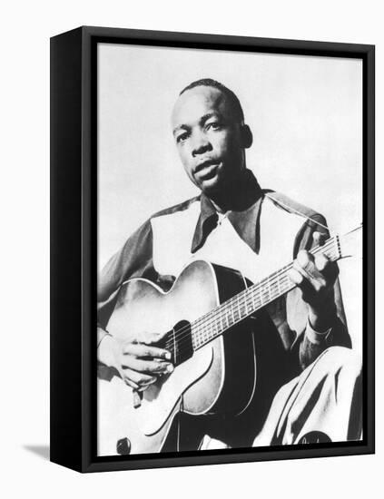 John Lee Hooker (1917-2001) American Blues Guitarist Here in 1947-null-Framed Stretched Canvas