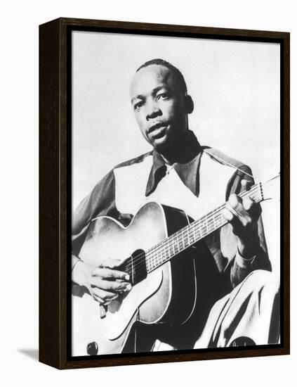 John Lee Hooker (1917-2001) American Blues Guitarist Here in 1947-null-Framed Stretched Canvas