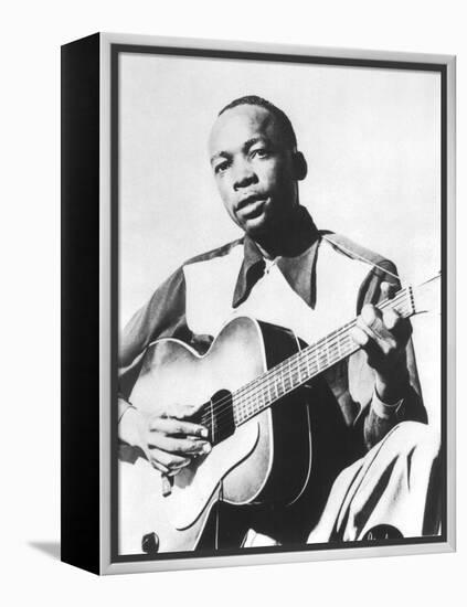 John Lee Hooker (1917-2001) American Blues Guitarist Here in 1947-null-Framed Stretched Canvas