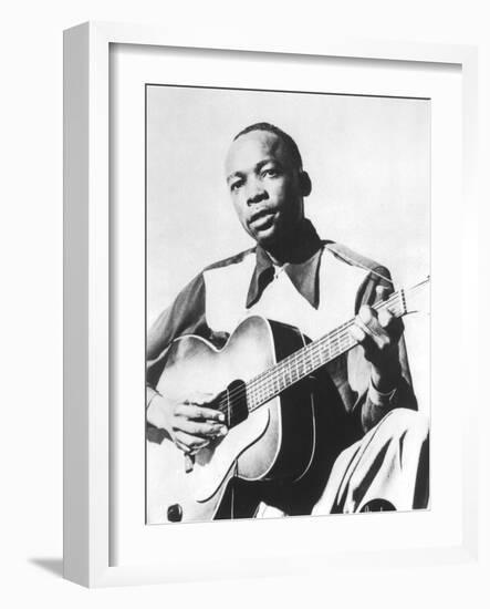 John Lee Hooker (1917-2001) American Blues Guitarist Here in 1947-null-Framed Photo