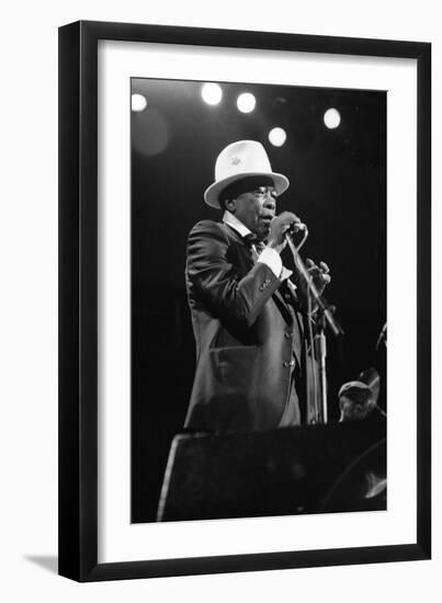 John Lee Hooker, Royal Festival Hall, London, 1988-Brian O'Connor-Framed Photographic Print