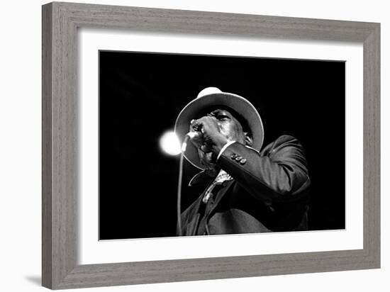 John Lee Hooker, Royal Festival Hall, London, 1988-Brian O'Connor-Framed Photographic Print