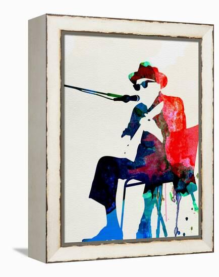 John Lee Hooker Watercolor-Lora Feldman-Framed Stretched Canvas