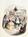 Marley's Ghost. Ebenezer Scrooge Visited by a Ghost-John Leech-Giclee Print