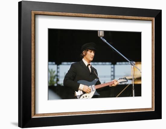 John Lennon Playing Guitar-null-Framed Photographic Print