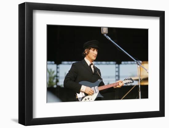 John Lennon Playing Guitar-null-Framed Photographic Print