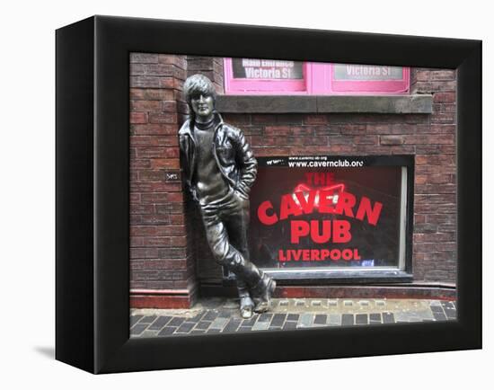 John Lennon Sculpture, Mathew Street, Liverpool, Merseyside, England, United Kingdom, Europe-Wendy Connett-Framed Premier Image Canvas