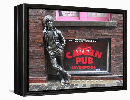 John Lennon Sculpture, Mathew Street, Liverpool, Merseyside, England, United Kingdom, Europe-Wendy Connett-Framed Premier Image Canvas