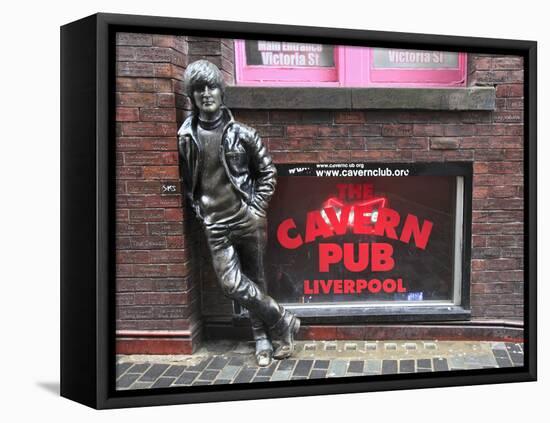 John Lennon Sculpture, Mathew Street, Liverpool, Merseyside, England, United Kingdom, Europe-Wendy Connett-Framed Premier Image Canvas