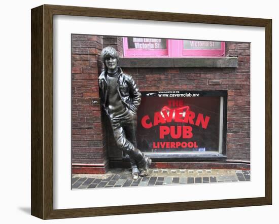 John Lennon Sculpture, Mathew Street, Liverpool, Merseyside, England, United Kingdom, Europe-Wendy Connett-Framed Photographic Print