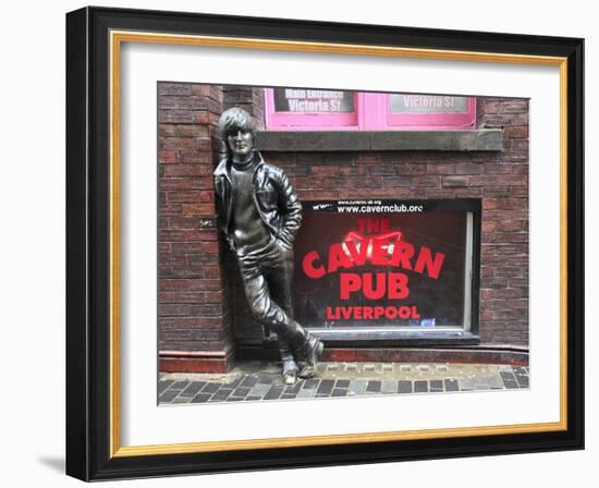 John Lennon Sculpture, Mathew Street, Liverpool, Merseyside, England, United Kingdom, Europe-Wendy Connett-Framed Photographic Print