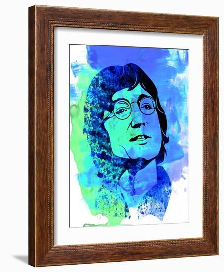 John Lennon Wayercolor-Nelly Glenn-Framed Art Print