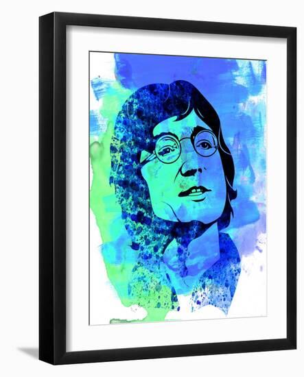 John Lennon Wayercolor-Nelly Glenn-Framed Art Print