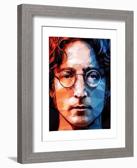 John Lennon-Enrico Varrasso-Framed Art Print