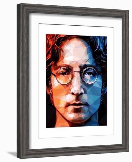 John Lennon-Enrico Varrasso-Framed Premium Giclee Print