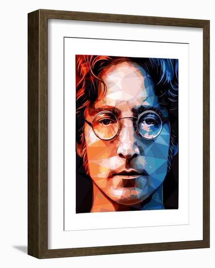 John Lennon-Enrico Varrasso-Framed Premium Giclee Print