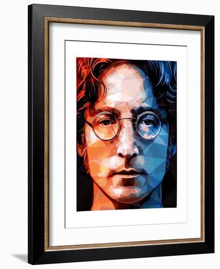 John Lennon-Enrico Varrasso-Framed Premium Giclee Print