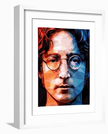 John Lennon-Enrico Varrasso-Framed Premium Giclee Print