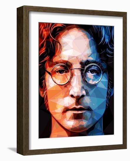 John Lennon-Enrico Varrasso-Framed Art Print