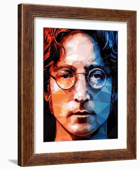 John Lennon-Enrico Varrasso-Framed Art Print