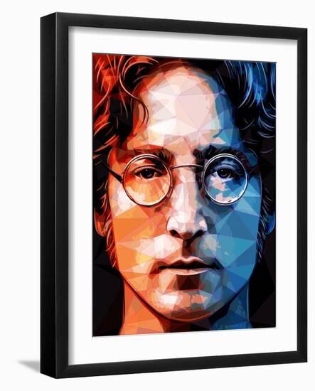 John Lennon-Enrico Varrasso-Framed Art Print