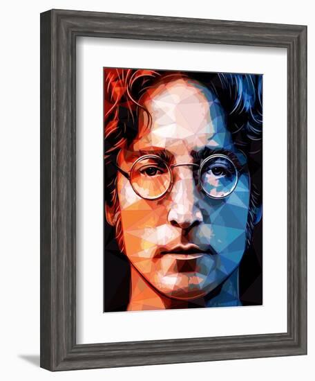 John Lennon-Enrico Varrasso-Framed Art Print