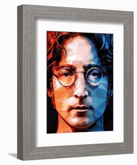 John Lennon-Enrico Varrasso-Framed Art Print