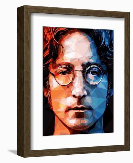 John Lennon-Enrico Varrasso-Framed Art Print