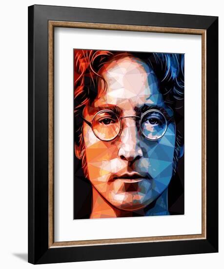 John Lennon-Enrico Varrasso-Framed Art Print