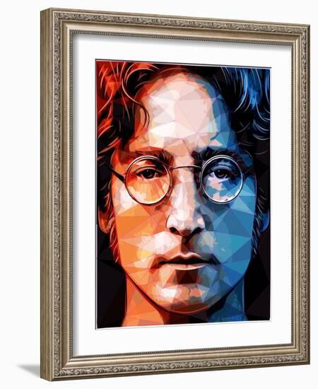 John Lennon-Enrico Varrasso-Framed Art Print